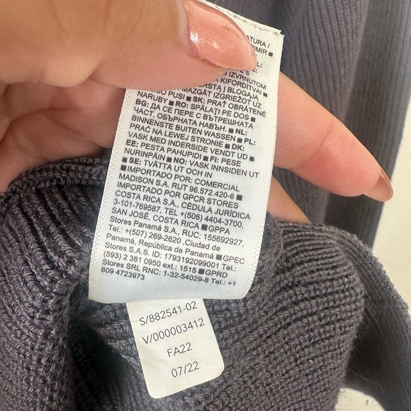 Athleta Hanover Refined V-Neck Pullover Sweater In Purple Size Large Wool Blend - Picture 8 of 9